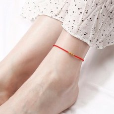 발찌 여자 삐까뻔쩍 예쁜 여름 커플 건강 남자 여성 주대복환미 999풋골드전운주 황금발찌 여홍줄본명년발찌소금주편