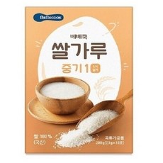 베베쿡 유기농 이유식 쌀가루 중기1 200g, 200g, 5개