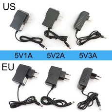 AC DC 5V 1A 전원 공급 장치 어댑터 EU 1000ma led 스트립 5.5x2.5mm 용 변환기 충전기, US Plug, 1개