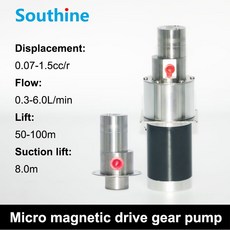 가정용 미니 경량 휴대용 가압 전기양수기southine 316l 스테인레스 마그네틱, 배수량, 1.50cc 리터 레브, 1개