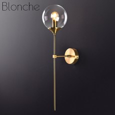 현대 LED 유리 벽 조명기구 실내 벽 램프 Sconces 거실 침실 침실 옆 램프 다이닝 룸 홈 조명 E14|LED 실내용 벽 램프|, 1개, Milk glass