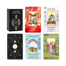 미국 영어판 초보자 샵로틱 타로트 카드 의미가 적힌 키워드가 있는 덱 배우기 차크라 플래닛 조디악