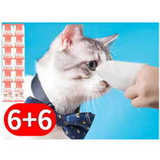 쓰리싹싹 고양이 강아지 눈물자국티슈 애견 눈물지우개 눈물자국, 12개, 128g