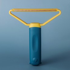 의류 제모 브러쉬 점모기 정전기 모포 브러쉬 털제거 브러쉬 스크레이퍼 의류 양용 점모 제진 브러쉬, 파란색과 노란색, 하나, 1개
