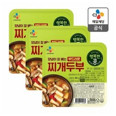 행복한콩 양념이잘배는찌개두부 300g, 3개