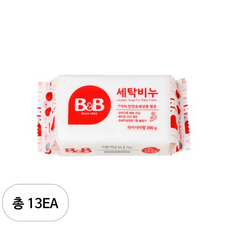 비앤비 유아의류용 세탁비누 아카시아향, 13개, 200g