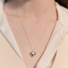 [헤이] pounding volume heart necklace