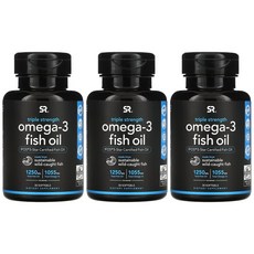 스포츠리서치 오메가3 피쉬오일 1250mg 30정 3통 TG, 3개