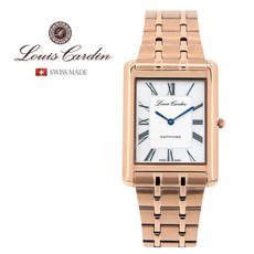 루이스카딘 LOUIS CARDIN 스위스메이드 LC006RG M 사각 남성 메탈시계
