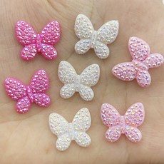 40 개/몫 미니 플래시 나비 Flatback 수지 Kawaii Scrapbooking 맞는 전화 신발 가방 Embellishments Diy 액세서리 D13