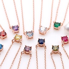 원석자수정목걸이