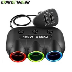 12 v-24 v 5 v/2.1a 120 w 멀티 소켓 자동 자동차 담배 라이터 분배기 usb 전원 어댑터 충전기 아이폰에 대, 한개옵션0