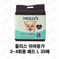 [MOLLYS 몰리스]쉬야응가 3~4회용 패드(L), 단품