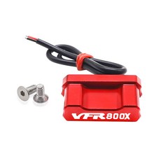 혼다 VFR800X 2013 VFR 800 X 크로스러너 2015 CNC 범용 후면 라이센스 번호판 마운트 거치대 오토바이, red LED lights, 1개