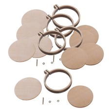 JC 5pcs 라운드 나무 자수 후프 수 놓은 프레임 브로치 바느질 DIY 44mm