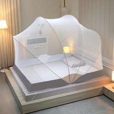 여름 접이식 모기장 암호화 메쉬 모기 방지 침대 텐트 홈 데코 설치 캐노피
