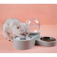고양이-자동-물그릇-강아지-밥그릇-수반-2in1-핑크-추천-상품