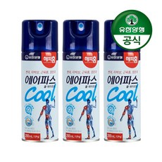 유한양행 [본사직영] 해피홈 메디큐어 에어파스 쿨 에어로솔 200mLX3개, 1개
