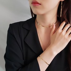 실버초커팔찌세트