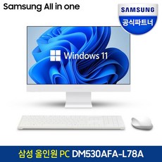 삼성 올인원PC DM530AFA-L78A 인텔 13세대 i7 CPU 인터넷 강의 온라인 사무용 일체형PC 윈도우 탑재, 8GB, 1TB, 선택안함