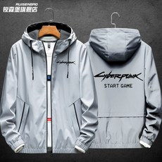 사이버 펑크 2077 게임 후드점퍼 바람막이 굿즈 코트 후드 캐주얼