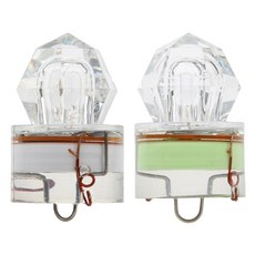 QDY 수중 LED 다이아몬드 번쩍이는 낚시 빛 미끼 오징어 스트로브 White + Green
