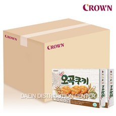 크라운제과 옹골진 오곡쿠키 2번들 384gX6개(1box) 과자 간식 디저트 쿠키 비스켓 곽과자 크래커, 6개(1box)