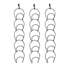 엘리포인트 공간활용 도어훅 5단 모자걸이, 3개, 시크블랙