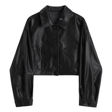 YAPOGI(특허브랜드) 여성용 짧은 가죽 재킷 톰보이 코트