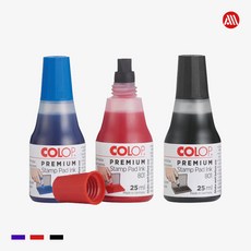 컬럽 자동스탬프 전용 리필 잉크 Colop, 적색, 1개