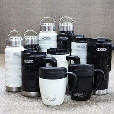 에덴리빙 보온병 텀블러 보냉병 머그컵 보온 보냉, 원형머그 330ml-블랙