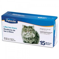 Petmate Litter Box Liners for Cat Count of 15 Medium