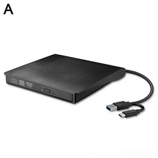 듀얼 인터페이스 외장 광학 드라이브 DVD 트레이 플레이어 브러시드 녹음기 모바일 타입 H9Z0 USB3 0 TYPE C 2024, Black, 4) Black