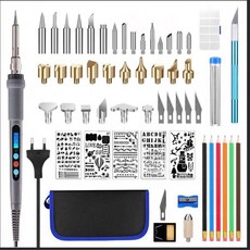 세트구성 맘스타 버닝펜 우드버닝툴 우드버닝기, A_LCD 디지털 디스플레이 납땜 인두 세트
