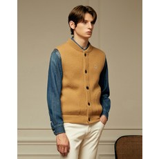 베이지 베이스볼 울혼방 버튼 업 베스트 HZSW2D332I2