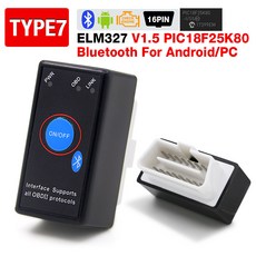 블루투스 와이파이 코드 리더 ELM327 v1 5 PIC18F25K80 칩 ELM 327 OBD2 스캐너 자동차 진단 도구 안 이드 IOS PK ICAR2, V1.5 PIC18F25K80, Bluetooth switch, 1개