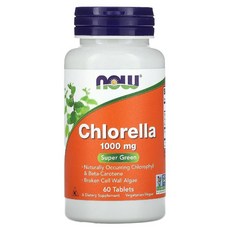 나우푸드 클로렐라 100mg 60정 클로로필 베타카로틴 Chlorella, 1개