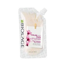 BIOLAGE ColorLast 바이오라지 컬러라스트 딥 트리트먼트 헤어 마스크 팩 3.4oz(100ml) 2팩, 단일상품