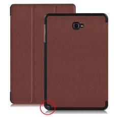 삼성 갤럭시 2016 탭 A6 10.1 S 펜 태블릿 케이스 울트라 슬림 플립 커버 케이스 SM-P580 P585 스마트 쉘, 04 brown, 1개