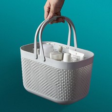 캠핑장 세면 물빠짐 목욕 샤워 바구니, 화이트