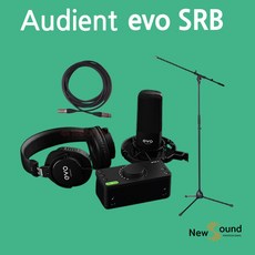 [오디언트 패키지 팝필터 증정] Audient EVO4 +헤드폰+쇼크마운트+케이블 Set / EVO SRB 레코딩 패키지, EVO SRB+롱스탠드