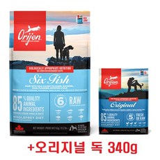 오리젠 식스피쉬 독 여섯가지 생선으로 만든 사료, 1개, 6kg - 오리젠사료