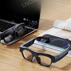 스마트글라스 4K 안경 블루투스 블랙박스 녹화 카메라 줌, 블랙 64G, 1개