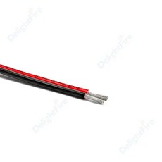 절연 PVC 주석 도금 와이어 구리 단색 LED 전선 2 익스텐션 26/28 핀 레드 AWG 블랙 라이트 18 AWG 케이블 스트립, red black, 26AWG, 20m-65.6ft, 1개