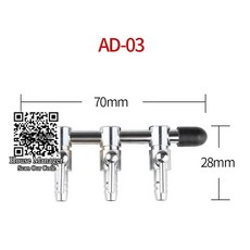 어항 공기 펌프 밸브 체크 컨트롤러 조절 조정 스위치 산소 튜브, 2.AD-03 70mm, A.Stainless Steel, 1개