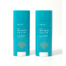 식물나라 산소수페이스앤바디보송선스틱_1+1, 30g, 2개