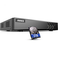 ANNKE 5MP Lite 16 채널 보안 비디오 레코더AI 인간차량 감지 2TB 하드 드라이브 H265+ 5in1 하이브리드 DVR 가정용 감시용 16CH 아날로그 2개의 I - 하이브리드dvr