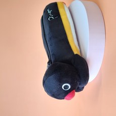 봉스 핑구 필통 펭귄 봉제 인형 귀여운 파우치 필통, 1개, 25cm 1개, 25cm