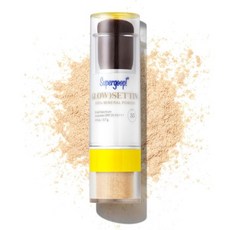 슈퍼굽 글로우 세팅 파우더 100 미네랄 SPF 35 자외선 차단제 반투명 0.13온스 메이크업 와이드 스펙트럼 PA, 1개, 37g