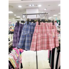 신디키즈체크스커트